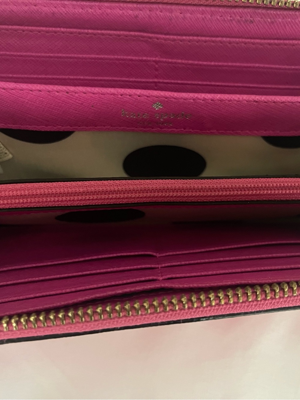 kate spade Hot Pink Saffiano Zip Wallet - Picture 3 of 5